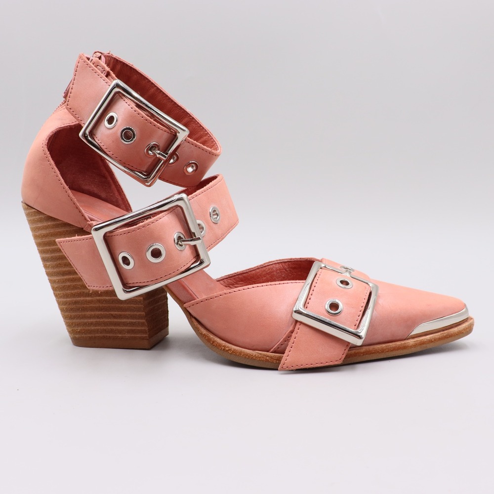 Jeffrey Campbell x Free People Hendrix Heels Size 8 US Rose Pink Leather Western